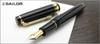 Sailor Professional Gear Slim Gold Fountain Pen Black Extra Fine Nib 11-1221-120 with Converter