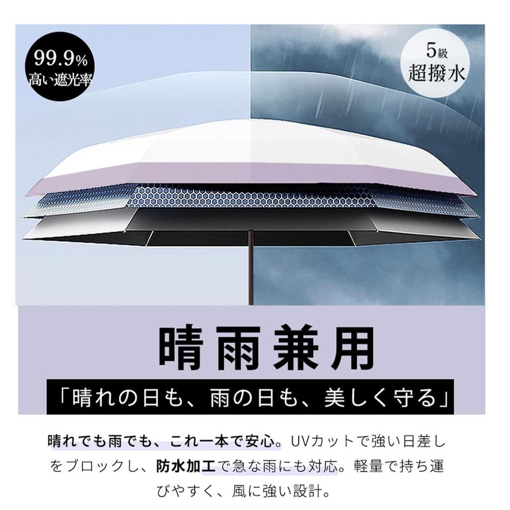 New for Summer Folding Umbrella for Sun and Rain with Hook Lightweight and Complete Light UV Compact Folding Umbrella with Storage UV Sun Perfect for