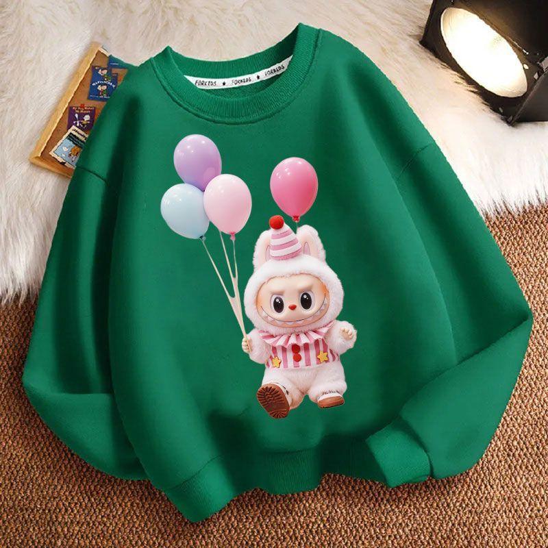 

Children s Cartoon Fashion Hoodies for Spring, Autumn and Winter, Round-neck Long-sleeved Loose Hoodies for Boys and Girls 160