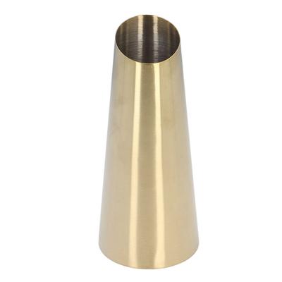 Goldene Vase 304 Edelstahl Konische Form Schmale Öffnung Schlichter Moderner Stil Tischvase für Zuhause