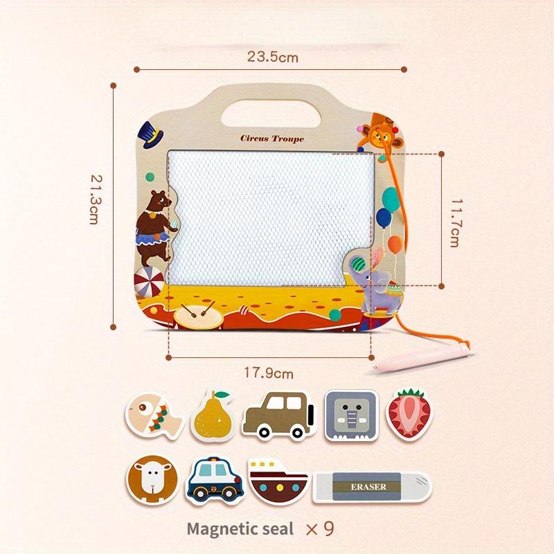 

Wooden Magnetic Double-sided Drawing Board for Puzzle and Early Education,Fun Writing Graffiti Board,Erasable Toys for Teenagers