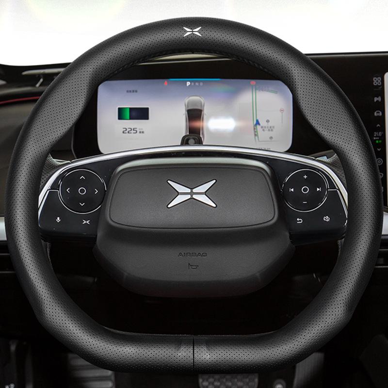 XPeng P7/P5/G3i/G9F Echte Lederlenkradabdeckung: Schweißabweisend, Ultraleicht, Ganzjahres