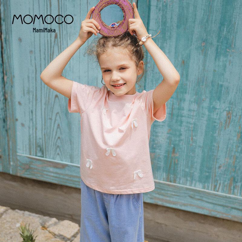 MOMOCO Girls' Sweet Color-Block Short Sleeve T-Shirt