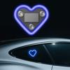 1pc/2pcs Solar Heart Shaped Car Atmosphere Light Auto Window Decorative LED With Adjustable Colors And Suction Mount