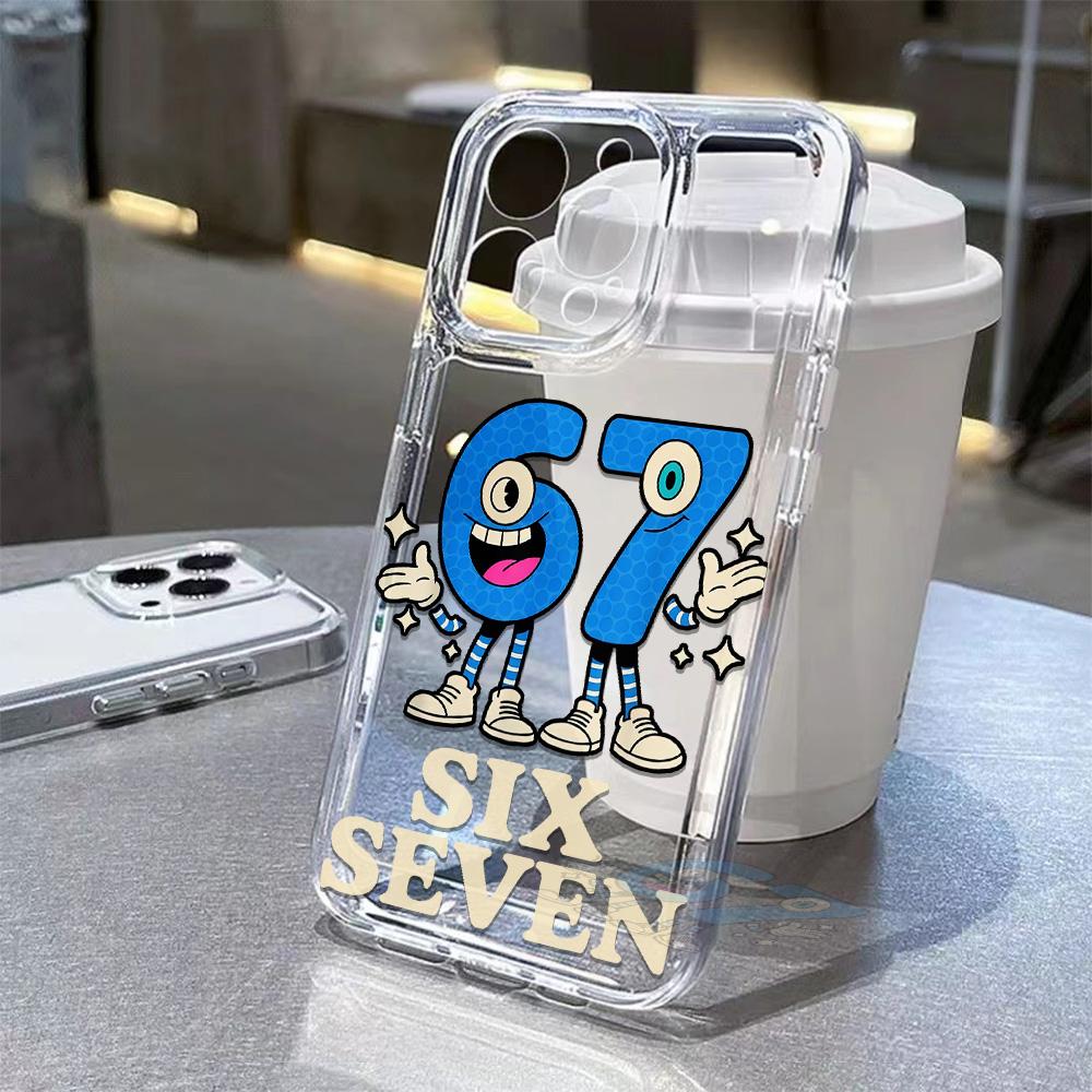Bold Number 67 Graphic Phone Case For Samsung Galaxy S26 S25 S24 S23 S22 S21 S20 FE Note20 Note10 Edge Plus Ultra Lite 5G Cover