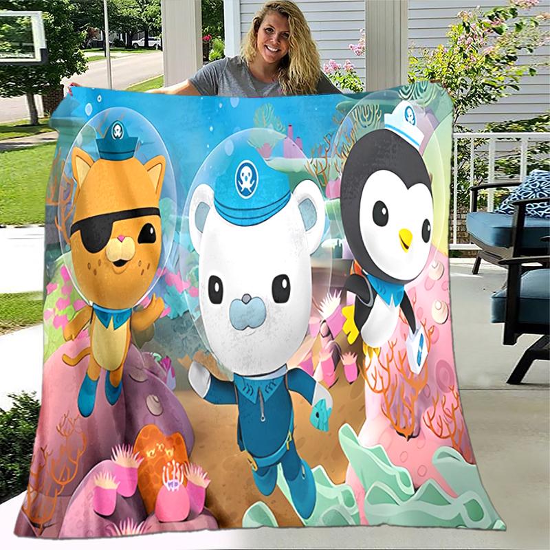 1pc Blanket The Octonauts2 Print Design, Lightweight Blanket for Sofa, Bed- Soft &Warm, Gift for All Seasons Like Christmas, Halloween