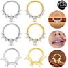 Titanium Square Zirconia Nose Ring, G23 Titanium Body Piercing Jewelry