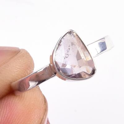 Natural Ametrine Gemstone Handmade 925 Solid Sterling Silver Ring Size 9 S2l57