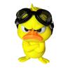 Decorative Duck Ornament for Shelf Funny Angry Figurine, Cute Yellow Desk Decoration, Little Standing Figurine Decor with Goggles Shelf, Car Dashboard
