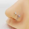 1Pcs Female Personalized Non-pierced U-shaped Nose Clip with Simple and Elegant Crystal Round Nose Stud