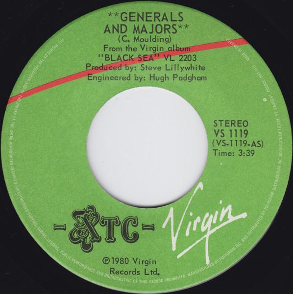 

7inch Record XTC Generals And Majors VS1119 Virgin 1980 Canada Dance Electronica Used