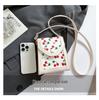 2025 Trendy Fresh Sweet Mori Style Women's Crossbody Phone Bag with Ins Print