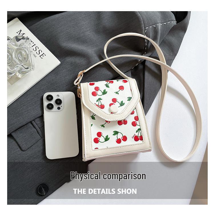 2025 Trendy Fresh Sweet Mori Style Women's Crossbody Phone Bag with Ins Print