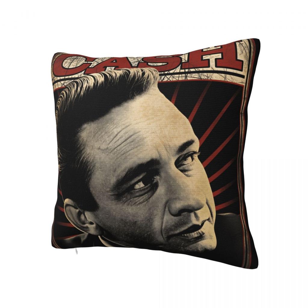 American Johnny Cash Pillow Cover Vintage Pillow Case For Chair Sofa Home Decoration Cushion Cover Square Custom Pillowcases