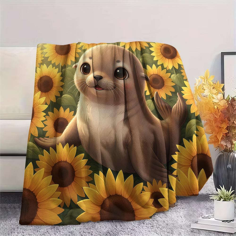 1 Manta de Franela con Estampado de Dibujos Animados, Alta Calidad, Cómoda para Todas las Estaciones, Decoración del Hogar, Calidez y Confort, Perfecta para Regalo de Navidad o Cumpleaños