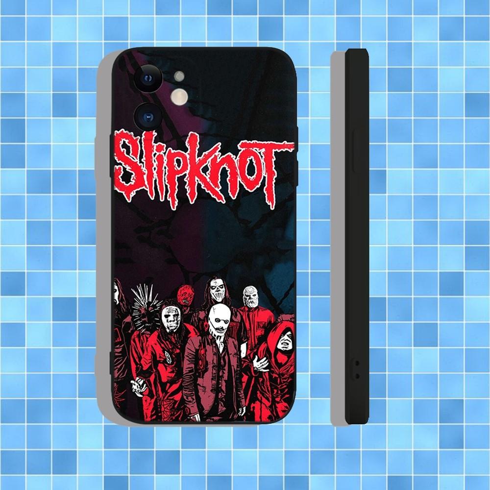 S-Slipknot Bone Church Phone Case For iPhone 16,15,14,13,12,11,Pro,Max,Plus,X,XS,XR,SE,8,7,Mini,Soft Silicone Black Case