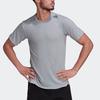 Adidas Solid Color Sport Logo Casual Round Neck Short Sleeve T-Shirt Men Tops Gray HB9202