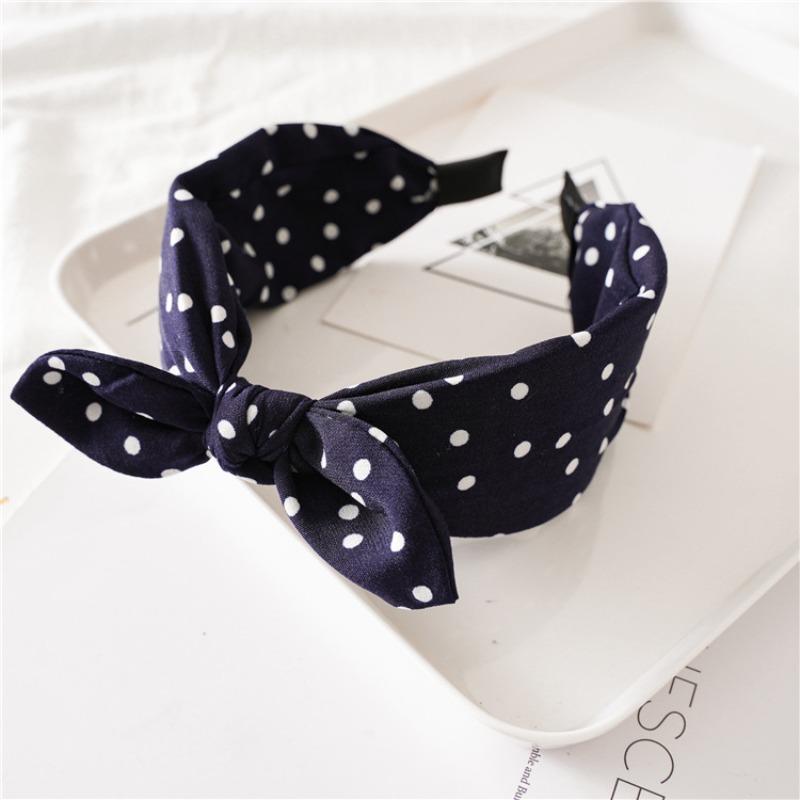 Hair Accessory - Leopard Print Rabbit Ears Knotted Wide Version Hair Band for Women's Outdoor Updo Hair Clip Headband Accessory