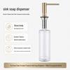 Matte Black Kitchen Sink Soap Dispenser, Press-Type, 500ml Capacity, Brass-Plated Threaded Tube