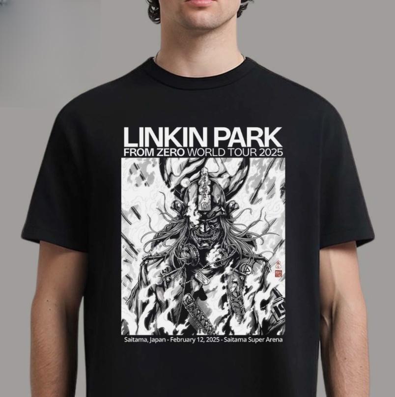 Li-nk Park From Zero World Tour Casual Retro Brand Retro T-Shirt Cotton T-Shirt Unisex Summer Short Sleeve Fashion Top
