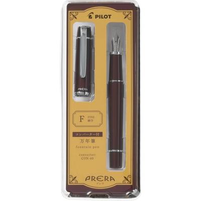 Pilot Prera Fountain Pen Red Brown Fine Nib P-FPR-1-RBN-F W/ CON-40