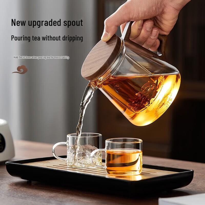 YIHUTEA Heat-Resistant Glass Tea Infuser Pot