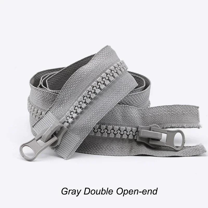 8# 60-500cm Harz Reißverschluss Doppel Schieber Reißverschlüsse Offenes Ende Langer Reißverschluss Zum Nähen Daunenjacke Zelt Bekleidung Reparaturset DIY Zubehör