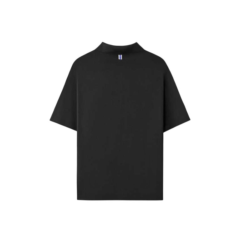 Skechers Loose Breathable UV Resistant Short Sleeve Polo Shirt Men Tops Deep-Night-Black L225M037-03B6