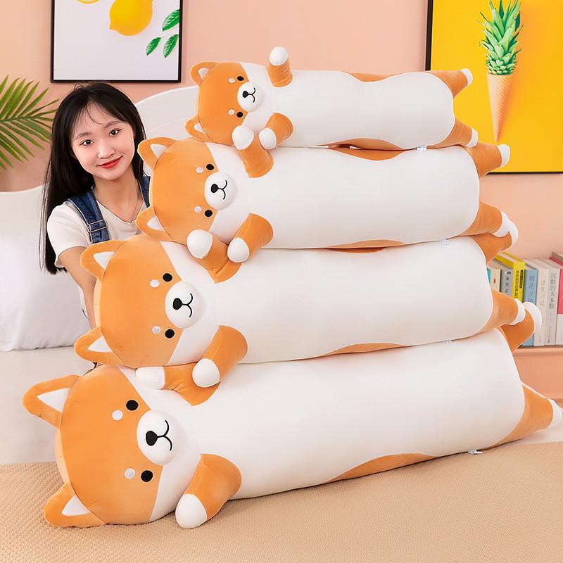 Husky Plush Pillow With Leg Clamp For Cozy Sleep Teen Kids Room Decor