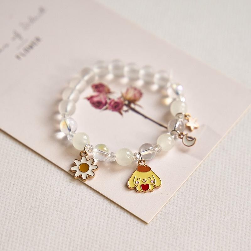 Year Sweet Cute Cat Crystal Beaded Bracelet Girls, Girlfriend Student Bracelet Wholesale