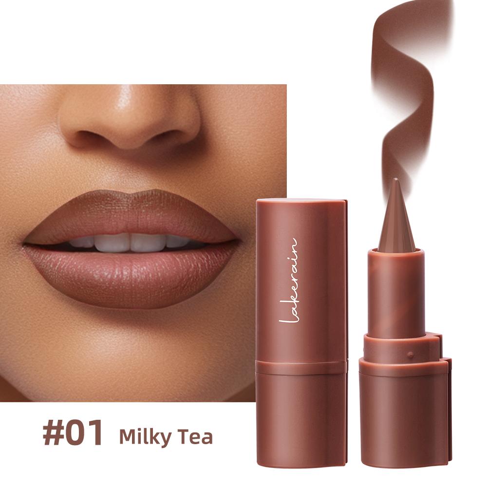 5 Shades Gradient Lip Crayon Matte Velvet Lip Liner Waterproof Non Transfer Smooth Contour Tint Black Brown Long Lasting Daily Lip Makeup Cosmetic