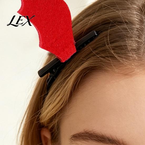 Funny Party Hair Decorations 2Pcs Halloween Red Bat Wings Clips, 3D Wing Hairpin, Fashionable Pins for Women Girls Gothic Pins, Cute Accessories