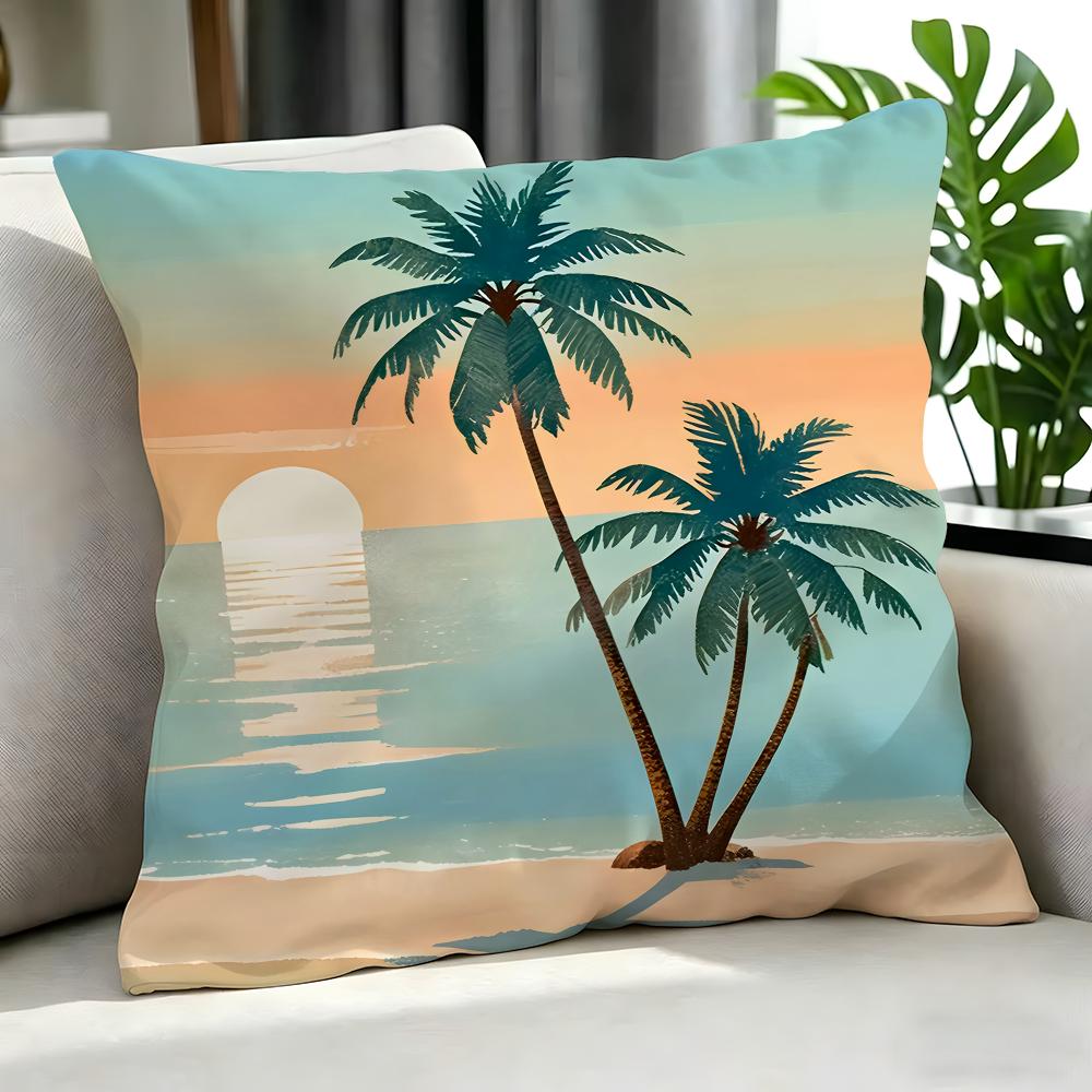 Art SSummer Beach Arting Cushion Cover Cushion Cover Set Pcs X X X Pillowcase Decorative Sofa Home Decor