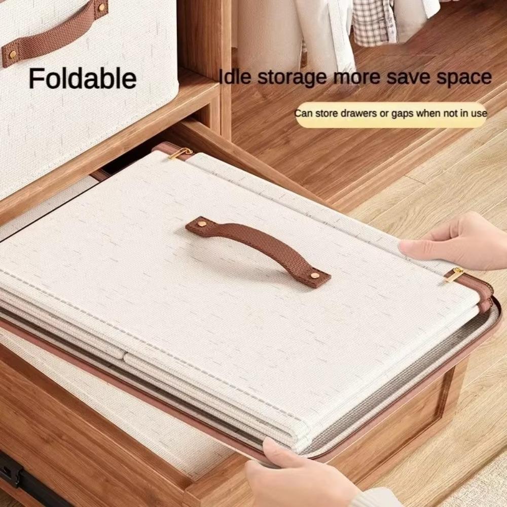 Large Capacity Storage Box with Lid Foldable Drawer New Classification Covered Box  Wardrobe