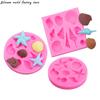 Silicone World DIY Shell Starfish Conch Silicone Chocolate Mold Baking Mold Fondant Cake Decorating Tools Clay Resin Art Moulds