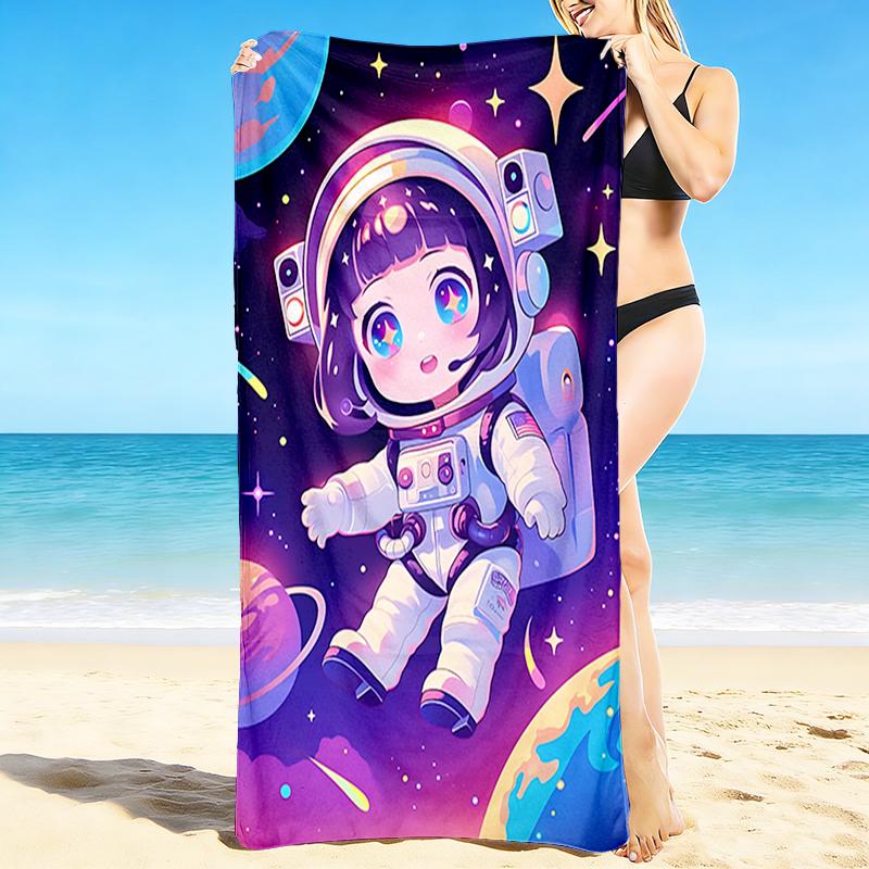1Pc Astronaut Space Adventure Beach Towel Quick Dry Multiuse For Beach Pool Gym Yoga Home Travel Christmas Halloween Xmas Gift G1320