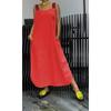 Women's Casual Pocket Striped Suspenders Dress