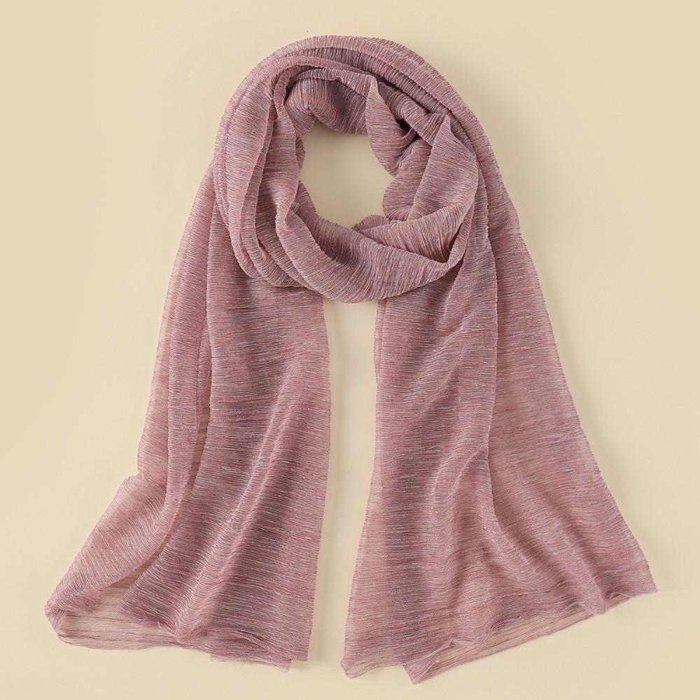 Solid Color Long Hijab Breathable Modest Shawl Wrap Ethnic Plain Headscarf For Women