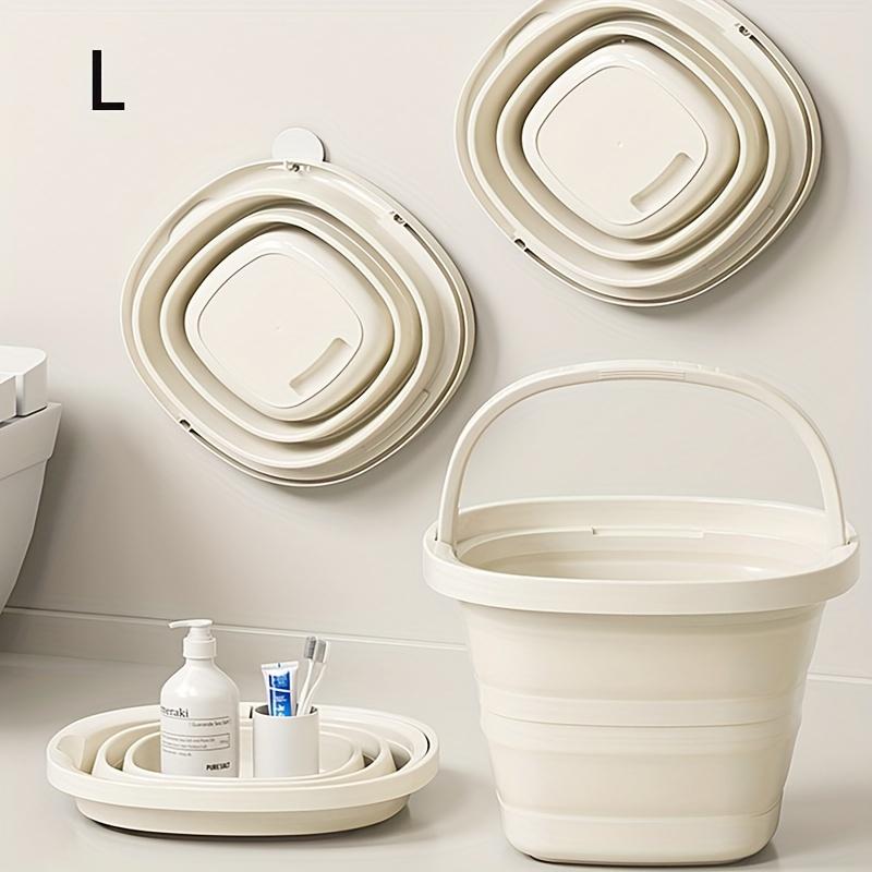 

1 шт. Складная корзина для белья - Складной контейнер для хранения для путешествий и кемпинга | Легкий и вместительный, не требует сборки бежевый