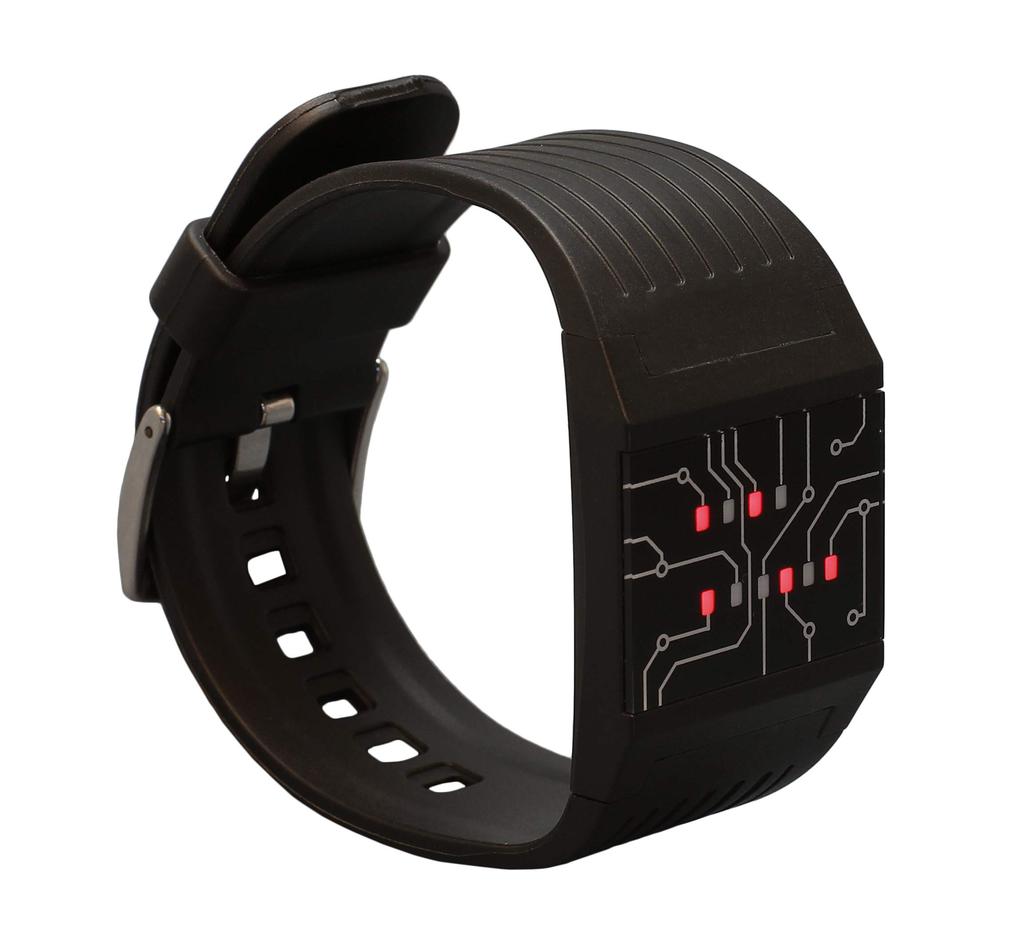 Binary Watch Men's LED Digital Watch Unique Binary Display Wristwatch Modern Geek Style