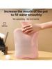 Hot water bottle with plush cover for pain relief, neck and shoulder, foot warmth, menstrual cramps relief, hot and cold therapy