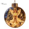 Sfere di Plastica Antirottura Ornamento Storia di Natale Luminoso, Mini Scena Festiva nella Sfera, Decorazioni Luminose Regalo Sfera Trasparente da Appendere all'Albero di Natale