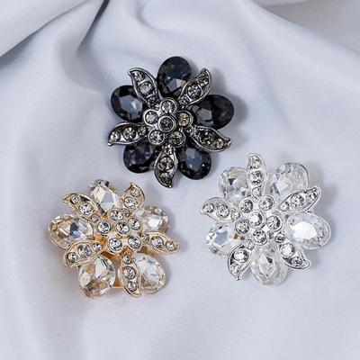 Cheongsam Collar Rhinestone Crystal Buckle Metal Diamond Women's Evening Dress Accessory