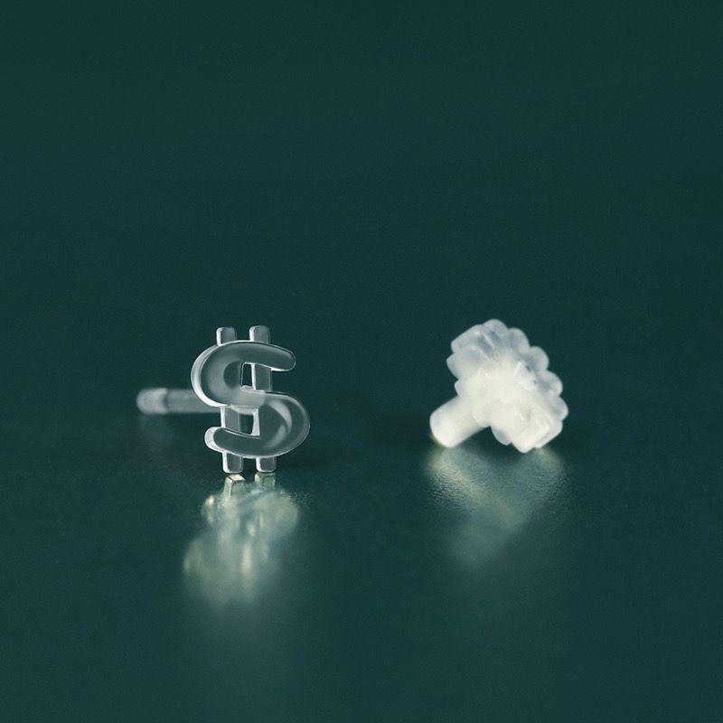 Clear Resin Earrings with Soft Glue & Invisible Ear Care for Students