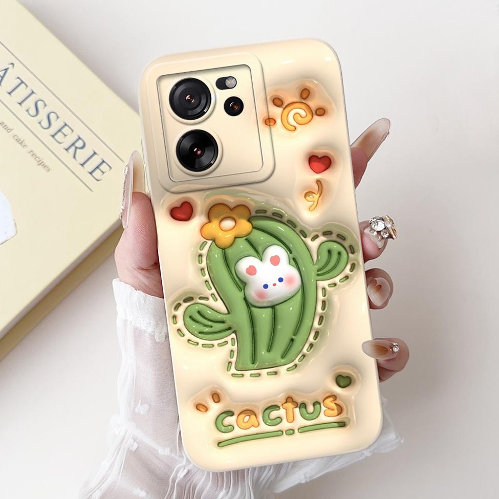 For Xiaomi 13T Pro Case 13T Silicone Cute Cartoon Cat Fashion Luxury Funny Shockproof Back Cover For Xiaomi 13T Phone Case Funda