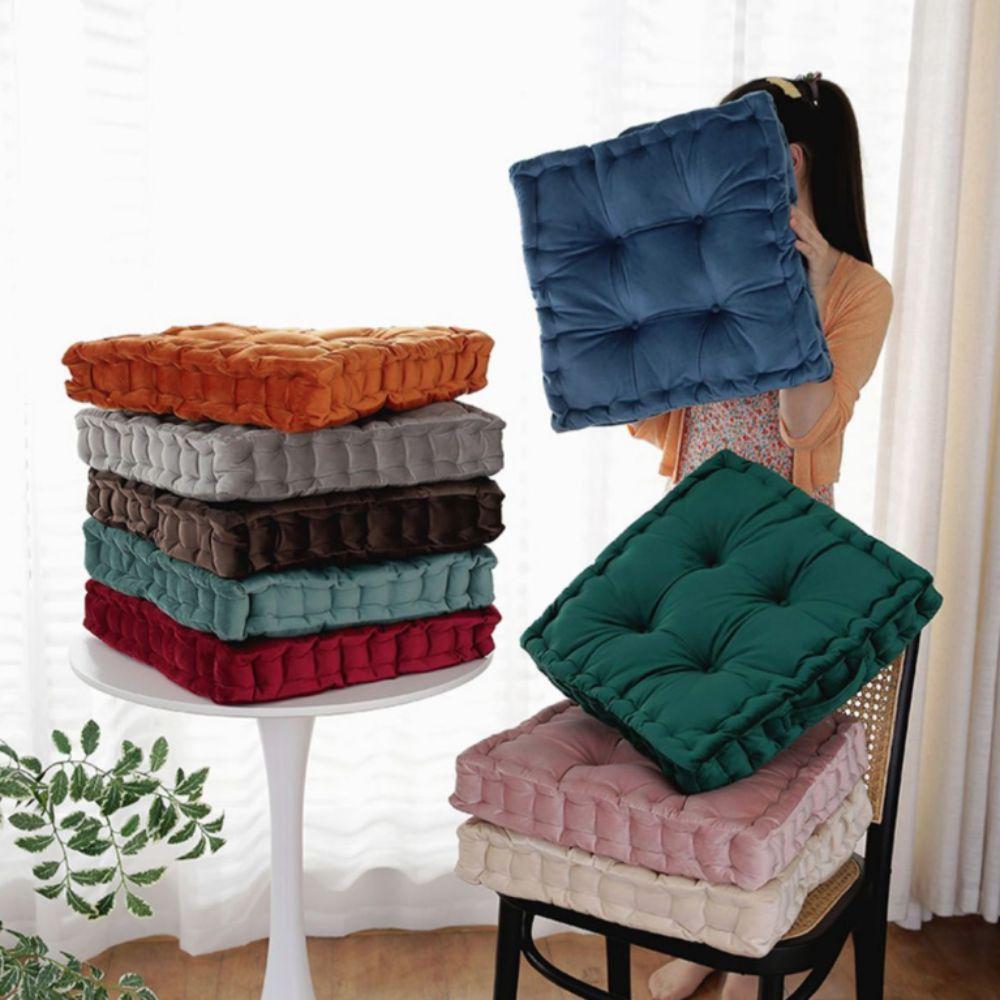 Wrinkled Chair Cushion Thicken Seat Pillow Home Decor Velvet Tatami Cushion Balcony