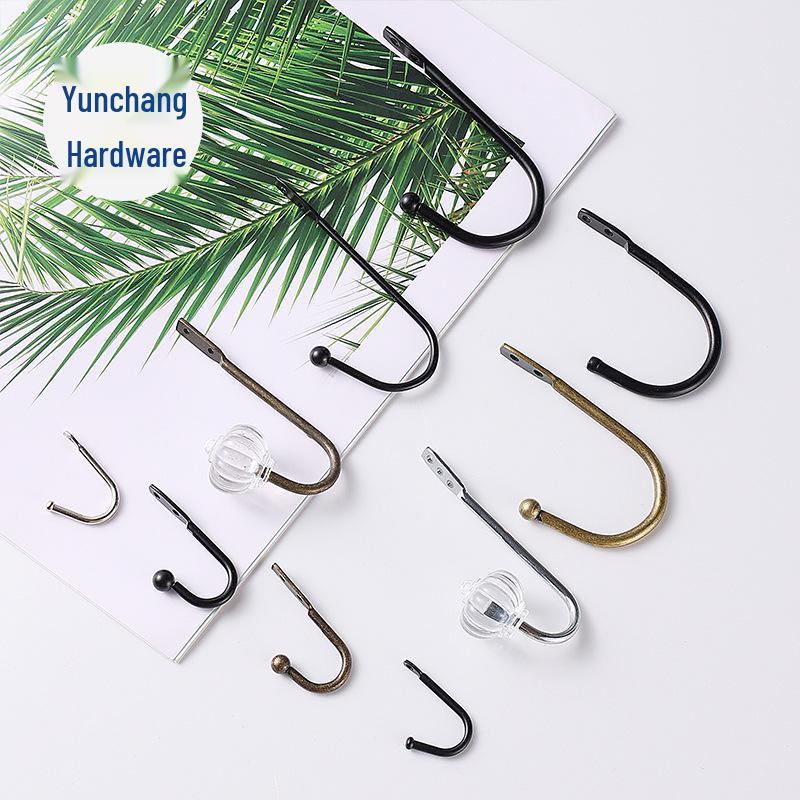 Retro Black Iron Wall Hook for Coats and Hats
