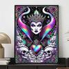 Disney 5D DIY Diamond Painting Evil Queen Illustration Full Round Diamond Mosaic Cartoon Cross Embroidery Art Painting Home Decor