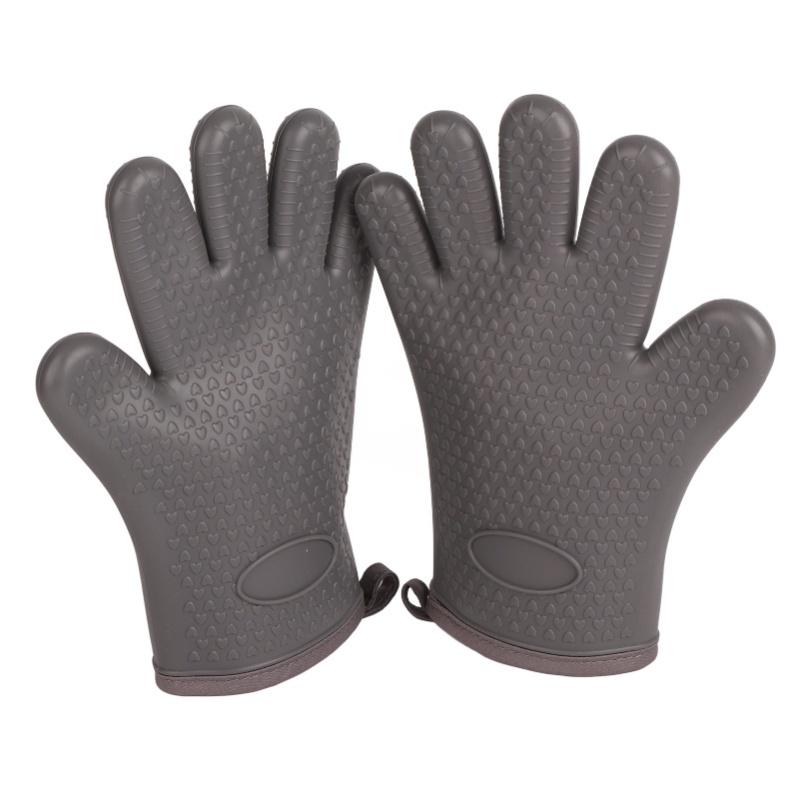 Heat Resistant Gloves Grilling Gloves Anti Scalding Silicone Oven Gloves For Kitchen Cooking Baking