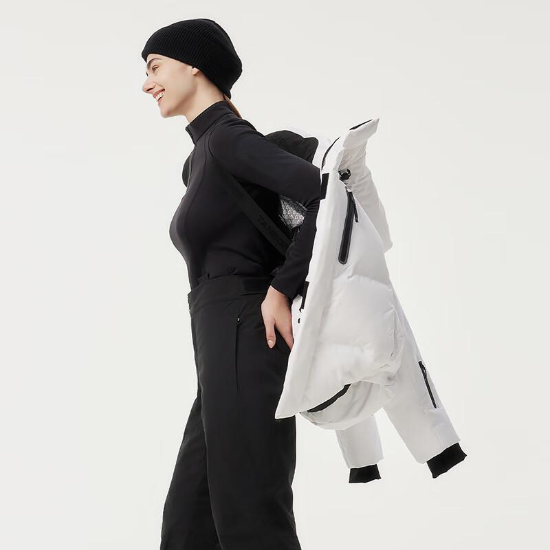 Tanbor Unisex Color-block Hooded Goose Down Ski Jacket